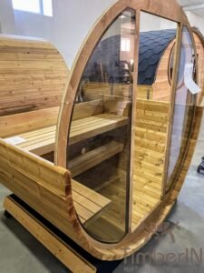 Sauna exterieur tonneau mini pour 2 4 personnes 14