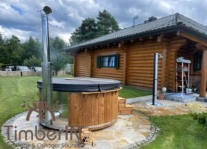 Wood burning heated hot tubs with jets – TimberIN Rojal 1