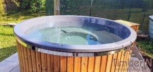 Wood fired hot tub with jets – TimberIN Rojal 3 5