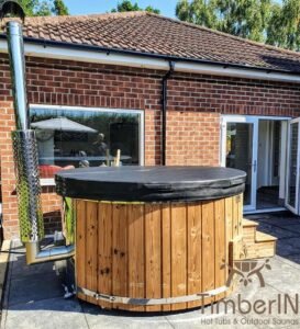 Wood fired hot tub with jets – TimberIN Rojal 4 6