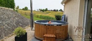 Wood fired hot tub with jets – TimberIN Rojal 5 3