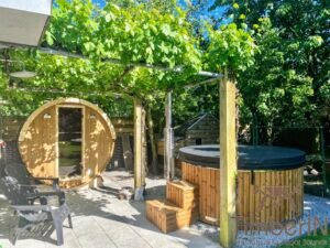 Wood fired hot tub with jets – TimberIN Rojal 6 1