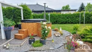 Wood fired hot tub with jets – TimberIN Rojal 8