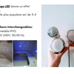 2 LED pour bain nordique en bois