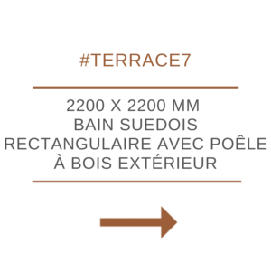 Bain suedois rectangulaire avec poÊle À bois extÉrieur