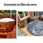 Couvercle en fibre de verre pour terrasse bain a remous