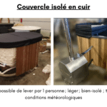 Couvercle isole en cuir ofuro