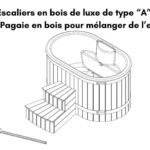 Escaliers en bois de luxe de type A Pagaie en bois pour melanger de leau