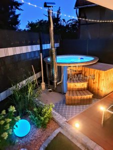 Wood burning hot tubs