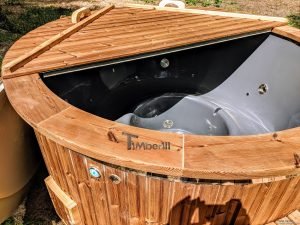Fiberglass outdoor hot tub with external heater 5