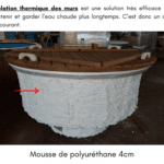 Lisolation thermique des murs pour bain nordique en bois 1