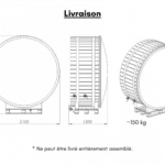 Livraison pour bain nordique en bois