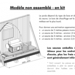 Modele non assemble – en kit pour sauna exterieur