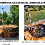 Cloture metallique sur la cheminee protection de brulure