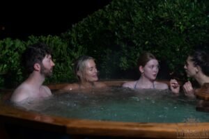 Bain nordiques finlandais en kit thermo bois tonneau pour terrasse 95 Spa extérieur 8 places en bois (1)