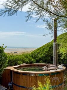 Bain nordiques finlandais en kit thermo bois tonneau pour terrasse 96 Spa extérieur 8 places en bois (2)