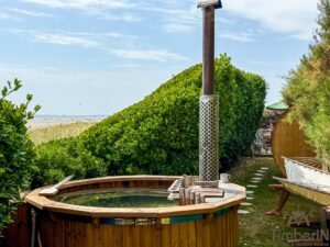 Bain nordiques finlandais en kit thermo bois tonneau pour terrasse 97 Spa extérieur 8 places en bois (3)