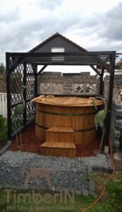Wooden hot tub possible with jets Deluxe thermowood 4