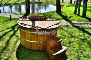 Wooden hot tub thermowood deluxe spa model 26