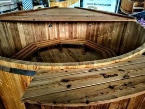 wooden hot tub thermo wood basic air bubble and LED 20