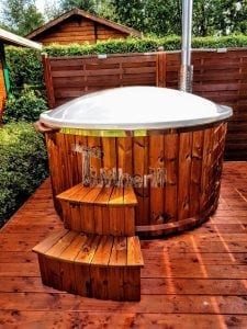 Fiberglass Lined Hot Tub With Integrated Burner Thermo Wood [Wellness Royal] (4)