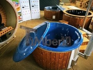 Fiberglass Lined Hot Tub With Integrated Burner Thermo Wood Vivid Colors TimberIN (3)