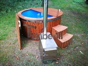 Fiberglass outdoor spa with external burner 28