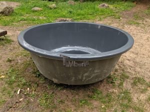 Wellness hot tub with external wood burner 2 1
