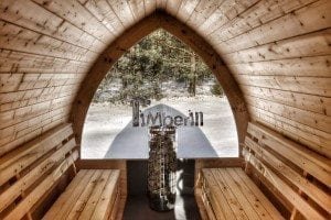 Outdoor sauna igloo design with full wall window for sale 32