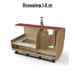 Dressing 1.5 m inclus dans la longueur totale du sauna pour sauna rectangulaire