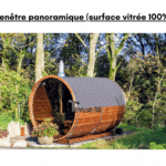Fenetre panoramique complet pour baril sauna