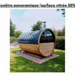 Fenetre panoramique demi pour baril sauna