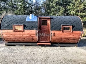 Outdoor Barrel Round Sauna 1 2
