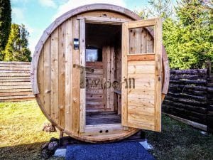 Outdoor Barrel Round Sauna 1 3