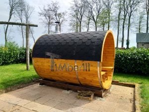 Outdoor Barrel Round Sauna 1 4