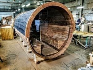 Outdoor Barrel Round Sauna 20