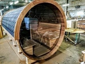 Outdoor Barrel Round Sauna 4 1