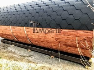 Outdoor Barrel Round Sauna 9 1