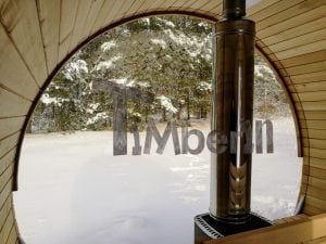 Outdoor garden sauna with full panoramic glass 23