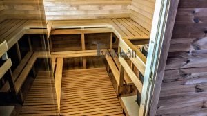 Rectangular barrel wooden outdoor sauna 25 1