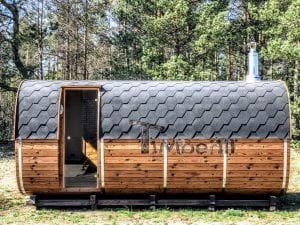 Rectangular wooden outdoor sauna 1 1