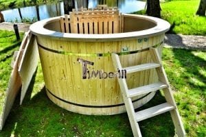 Wood fired hot tub for garden. Includes sand filtration 2 LED and wall insulation 25