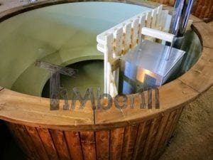 Wood fired hot tub with polypropylene lining Vintage decoration 23