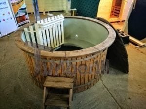 Wood fired hot tub with polypropylene lining Vintage decoration 7