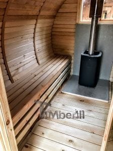 Barrel outdoor sauna