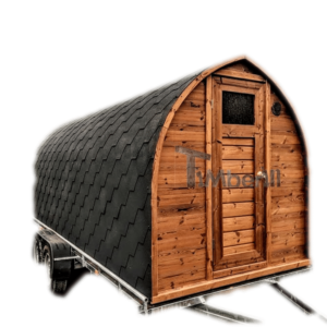 Outdoor sauna pod iglu on wheels mobile