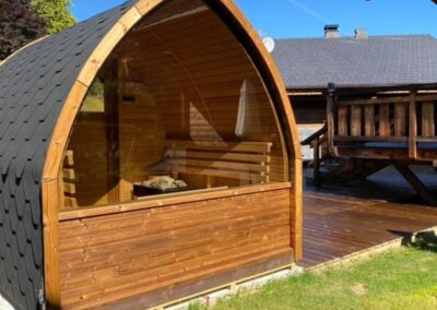 sauna extérieur panoramique