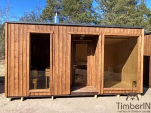 Cabine sauna exterieur moderne panoramique 21