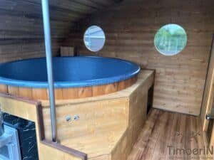 Sauna ovale extérieur avec bain nordique intégré (13)