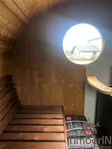Sauna ovale extérieur avec bain nordique intégré (20)